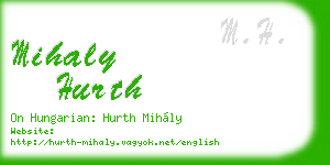 mihaly hurth business card