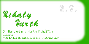 mihaly hurth business card